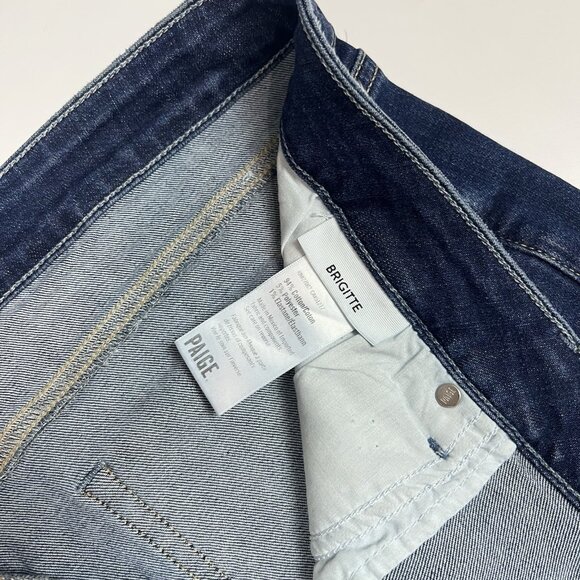 PAIGE Brigitte Boyfriend Skinny Jeans Size 34 Waist First Date Transcend Denim - Picture 8 of 12